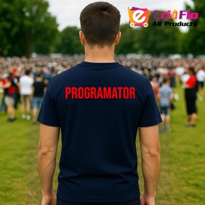 Tricou PROGRAMATOR, Personalizat | Unisex Dama si Barbat, Albastru Inchis - Img 4