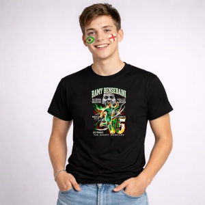 Tricou Ramy Bensebaini Algeria World Cup Fifa 2026, din bumbac 100%, tricou negru, Copii | Dama | Barbat - Img 3