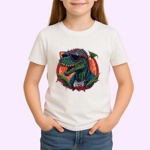 Tricou Raptor cool cu frunze si ochelari stil retro Copii | Dama | Barbat