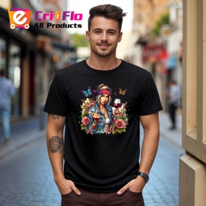 Tricou Rebel girl wine middle finger, fata rebela cu vin si deget mijlociu, Copii | Dama | Barbat , tricou negru - Img 10