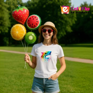 Tricou Rechin graffiti cu efecte vizuale pradator colorat Copii | Dama | Barbat - Img 9