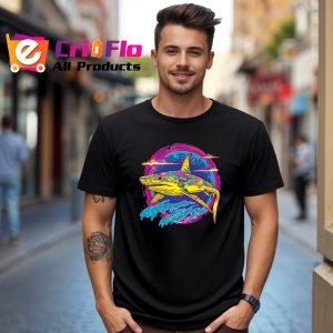Tricou Rechini galbeni fundal roz valuri curcubeu Copii | Dama | Barbat, culoare negru - Img 6