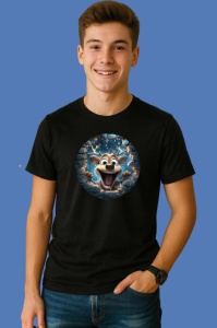 Tricou Ren Fericit, din bumbac 100% Copii | Dama | Barbat - Img 3