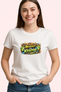 Tricou Respect The Keeper Manusi Portar Fotbal V1, din bumbac 100% , tricou alb pentru Copii | Dama | Barbat - Img 2
