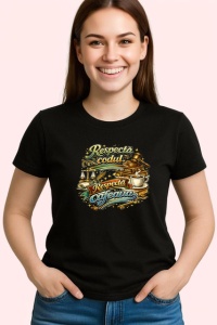 Tricou Respecta Codul Respecta Avocatul Balanta Cafea V1, din bumbac 100%, tricou negru Dama | Barbat - Img 2