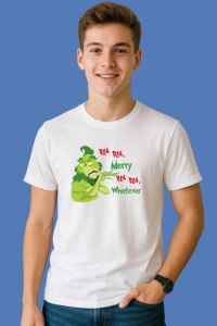 Tricou Retro Grinchmas Christmas Tree, din bumbac 100%, tricou alb, Copii | Dama | Barbat - Img 3
