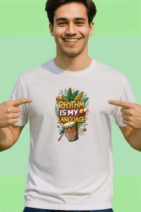 Tricou Rhythm Is My Language Tobe Africane, Copii | Dama | Barbat - Img 2