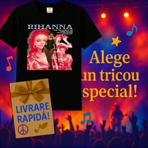 Tricou Rihanna, muzica Pop, Dama | Barbat | Copii, Culoare Negru - Img 11