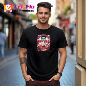Tricou Robert Lewandowski Polonia Atacant Barca Fotbal, din bumbac 100%, tricou negru Copii | Dama | Barbat - Img 5