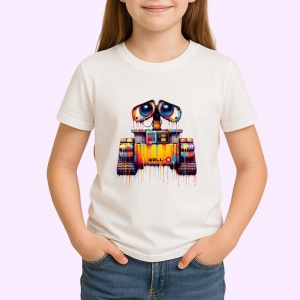 Tricou Robot wall e stil graffiti colorat Copii | Dama | Barbat - Img 3