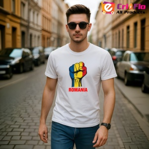 Tricou Romania Putere Dreptate Tricolor |Colectia Tricouri Romania - Img 3