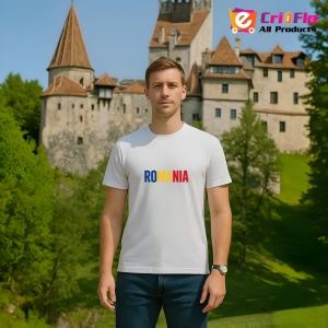 Tricou Romania text tricolor 2 |Colectia Tricouri Romania - Img 9