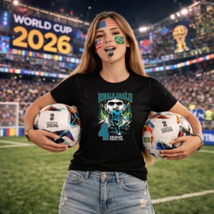 Tricou Ronald Araujo Uruguay World Cup Fifa 2026, din bumbac 100%, tricou negru, Copii | Dama | Barbat - Img 9