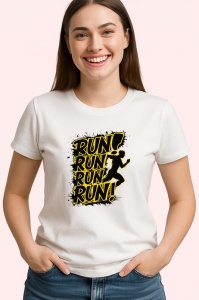 Tricou Run Run Run Run Silueta Galbena, Copii | Dama | Barbat - Img 3