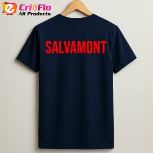 Tricou SALVAMONT, Personalizat | Unisex Dama si Barbat, Albastru Inchis - Img 2