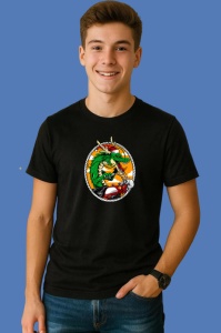 Tricou Santa Dragon Ride, din bumbac 100% Copii | Dama | Barbat - Img 2