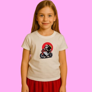 Tricou Santa Sport Bike, din bumbac 100% Copii | Dama | Barbat - Img 2