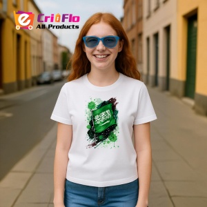 Tricou Saudi Arabia Steag Splash Art, Copii | Dama | Barbat - Img 10