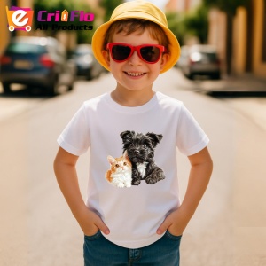 Tricou Schnauzer Miniatural negru si pisica portocalie legatura stransa Copii | Dama | Barbat Barbat - Img 14