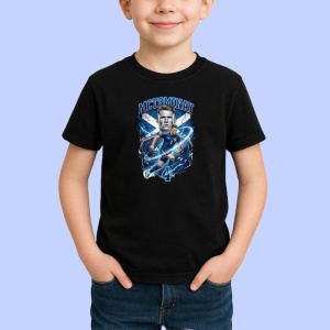 Tricou Scott Mctominay Scotia Mijlocas Fotbal, din bumbac 100%, tricou negru Copii | Dama | Barbat - Img 2
