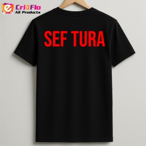 Tricou SEF TURA, Personalizat | Unisex Dama si Barbat, Negru - Img 2