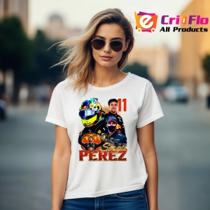 Tricou Sergio Perez Imagine Red Bull Masina Si Portret Formula 1, Copii | Dama | Barbat - Img 9