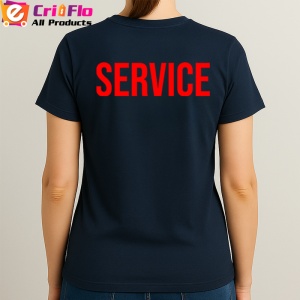 Tricou SERVICE, Personalizat | Unisex Dama si Barbat, Albastru Inchis - Img 3