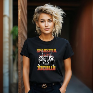Tricou Sfarsitul jocului Negru, Copii | Dama | Barbat - Img 10