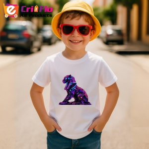 Tricou Sfinx egiptean stil neon pop art Copii | Dama | Barbat - Img 10