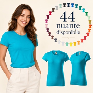 Tricou simplu damă, clasic lejer basic pentru femei | 44 de culori disponibile XS - 2XL
