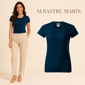 Tricou simplu damă, clasic lejer basic pentru femei | 44 de culori disponibile XS - 2XL - Img 11