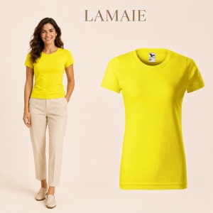 Tricou simplu damă, clasic lejer basic pentru femei | 44 de culori disponibile XS - 2XL - Img 51
