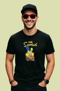 Tricou Simpson familia galbena din springfield in diferite ipostaze comice, Copii | Dama | Barbat , tricou negru - Img 4
