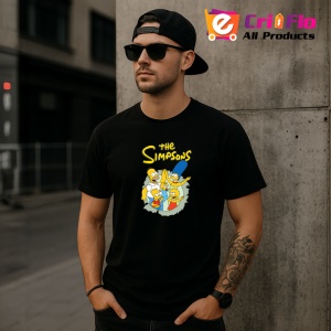 Tricou Simpson familia reunita ridicand mainile in semn de victorie, Copii | Dama | Barbat , tricou negru - Img 11