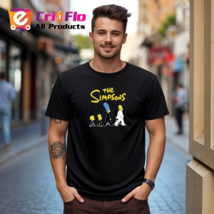 Tricou Simpson parodie dupa evolutia omului cu familia in linie, Copii | Dama | Barbat , tricou negru - Img 11