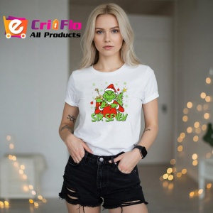 Tricou SIX SEVEN 67 Grinch Craciun Fun 2, din bumbac 100%, tricou alb, Copii | Dama | Barbat - Img 3