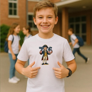 Tricou SIX SEVEN 67 Personaj Istoric Cartoon, din bumbac 100%, tricou alb, Copii | Dama | Barbat - Img 2