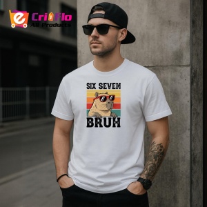 Tricou SIX SEVEN 67 Urs Bruh Retro, din bumbac 100%, tricou alb, Copii | Dama | Barbat - Img 3