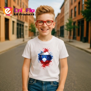 Tricou Slovenia Steag Splash Art, Copii | Dama | Barbat - Img 8