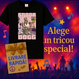 Tricou Snoop Dogg - GTA Style, muzica Rap, Dama | Barbat | Copii, Culoare Negru - Img 7