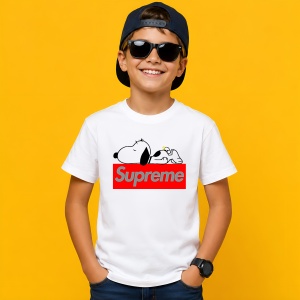Tricou Snoopy Dormind Pe Logo Rosu Urban Box Style, din bumbac 100% Copii | Dama | Barbat - Img 2