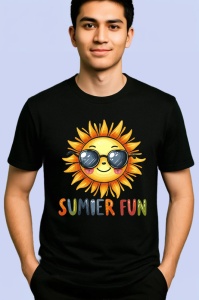 Tricou Soare zambitor cu ochelari text summer fun grafica jucausa Copii | Dama | Barbat Barbat - Img 5