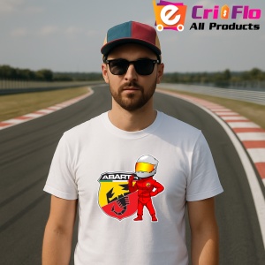 Tricou Sofer Raliu Cu Logo Abarth | Unisex Dama si Barbat - Img 2