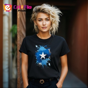 Tricou Somalia Steag Splash Art, Copii | Dama | Barbat, culoare negru - Img 12