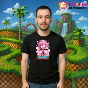 Tricou Sonic Amy - Gingasie Magica Copii | Dama | Barbat - Img 9
