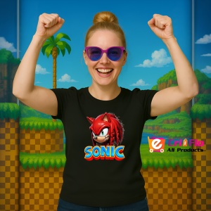 Tricou Sonic Knuckles - Furia Rosie Copii | Dama | Barbat - Img 11