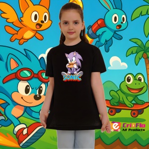 Tricou Sonic Mov - Pizza cu Stil Copii | Dama | Barbat - Img 4