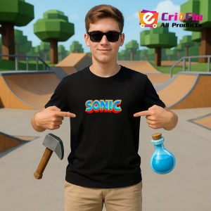 Tricou Sonic PNG Bilal Copii | Dama | Barbat - Img 10