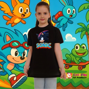 Tricou Sonic Shadow - Privire Tactica Copii | Dama | Barbat - Img 4