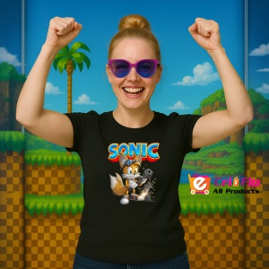 Tricou Sonic Tails - Tehnician Rapid Copii | Dama | Barbat - Img 11